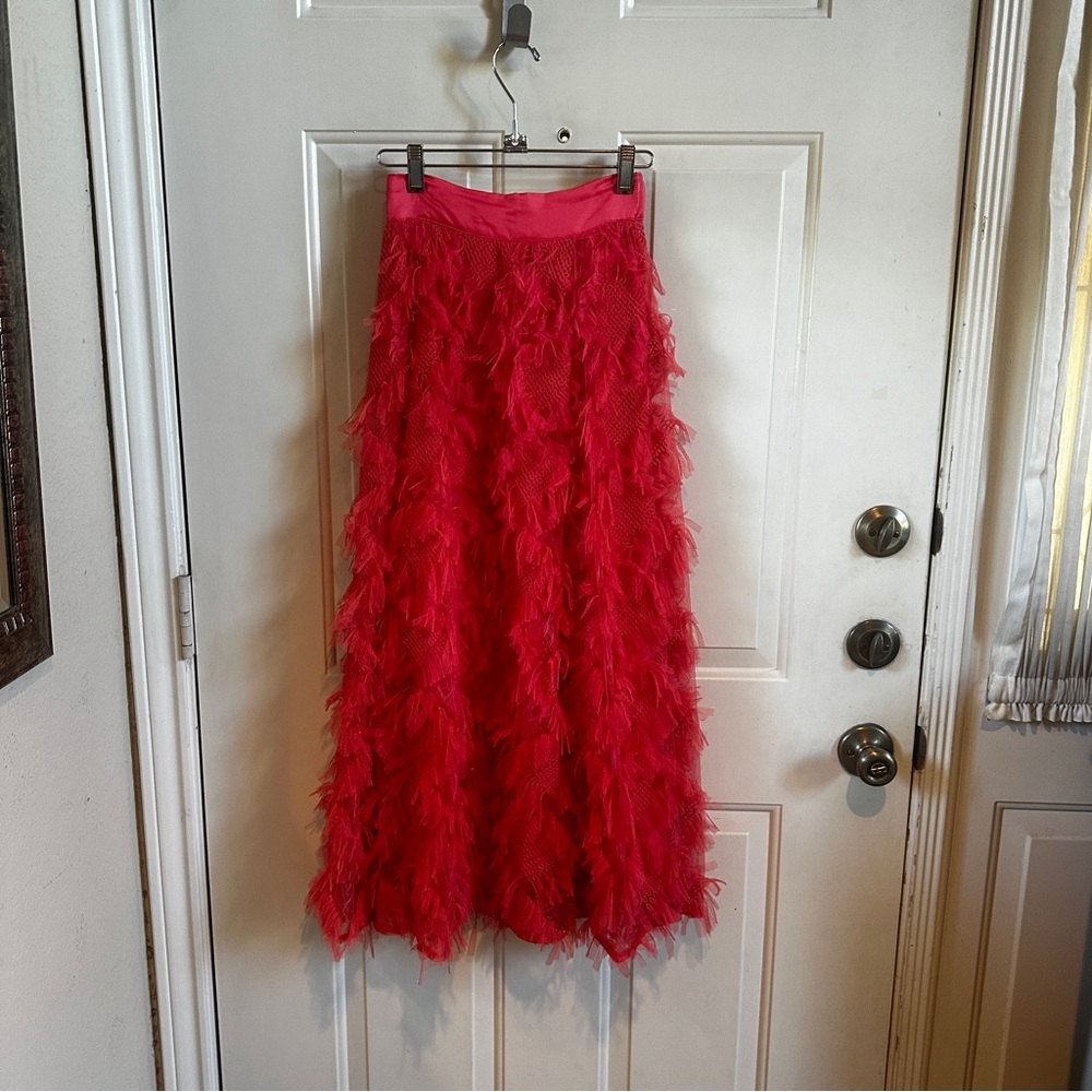 Anthropologie Textured Midi Skirt